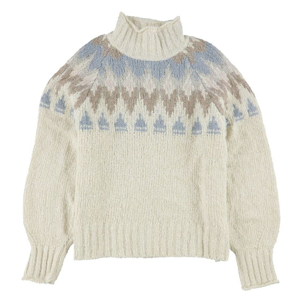 American Eagle Womens Open Stitch Pullover Sweater, Off-White, S, DM